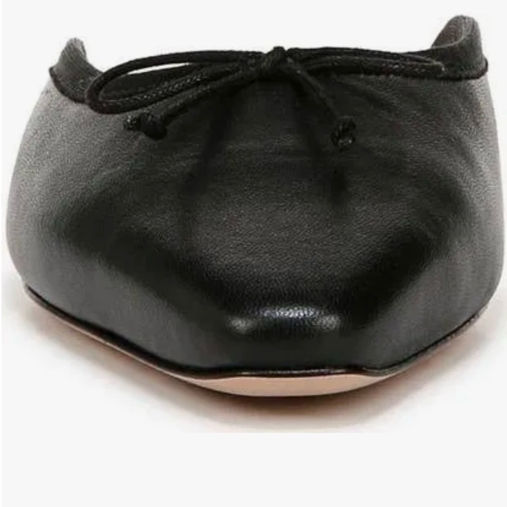 Veronica Beard Catherine Mule Flats Black Leather Bow Size 8 - Picture 6 of 10